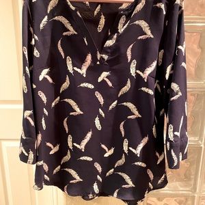 41 Hawthorn feather print blouse